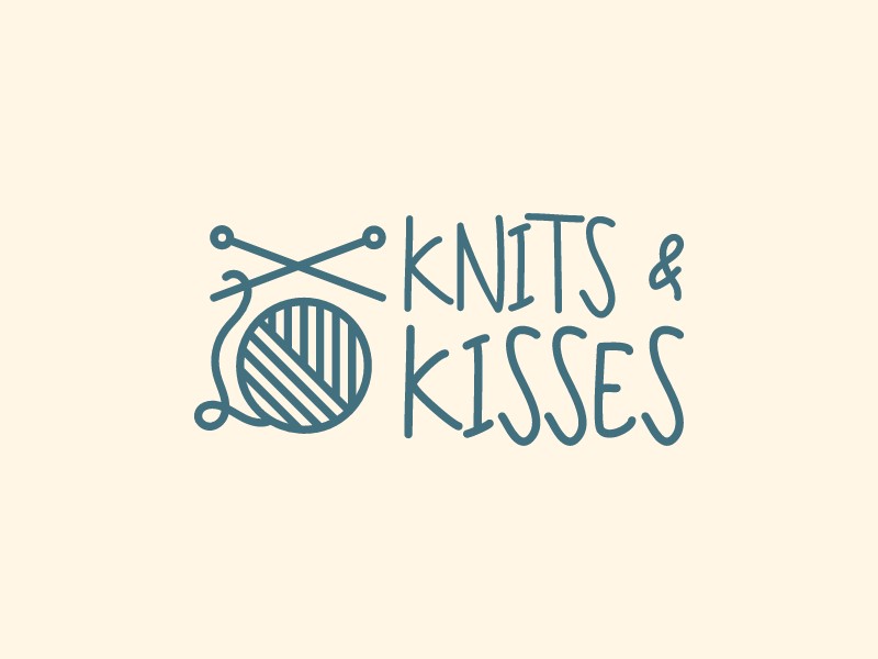 Knits & Kisses logo design