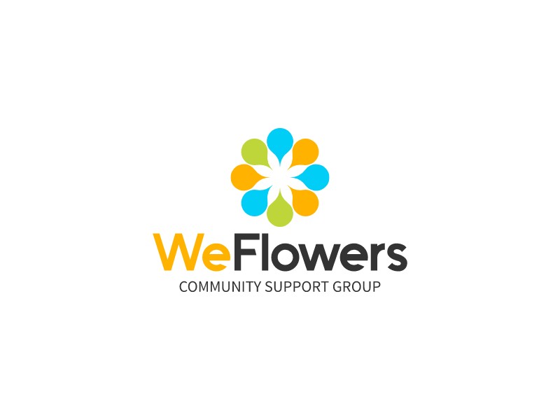 We Flowers logo design
