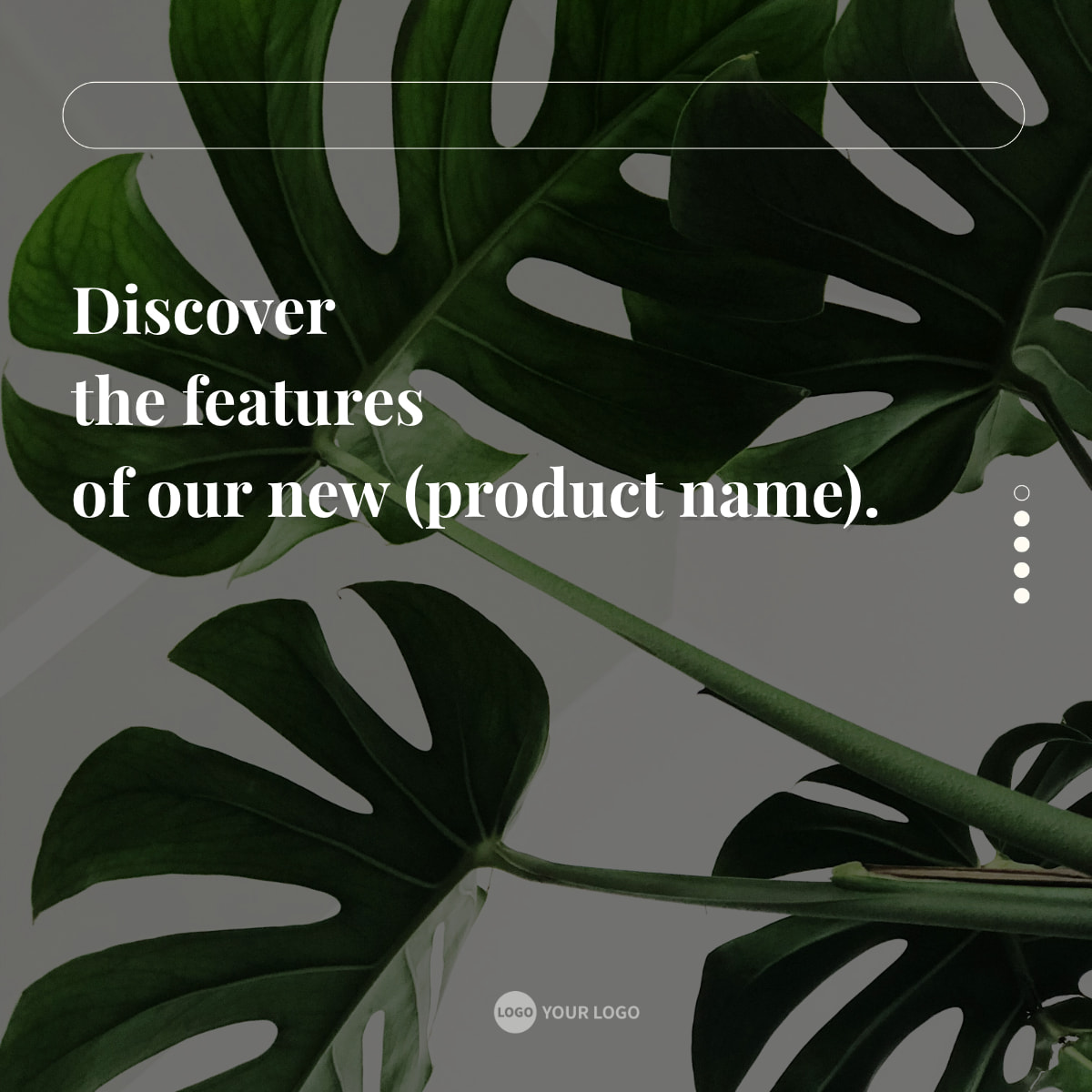 Discover 
the features 
of our new (product name).

