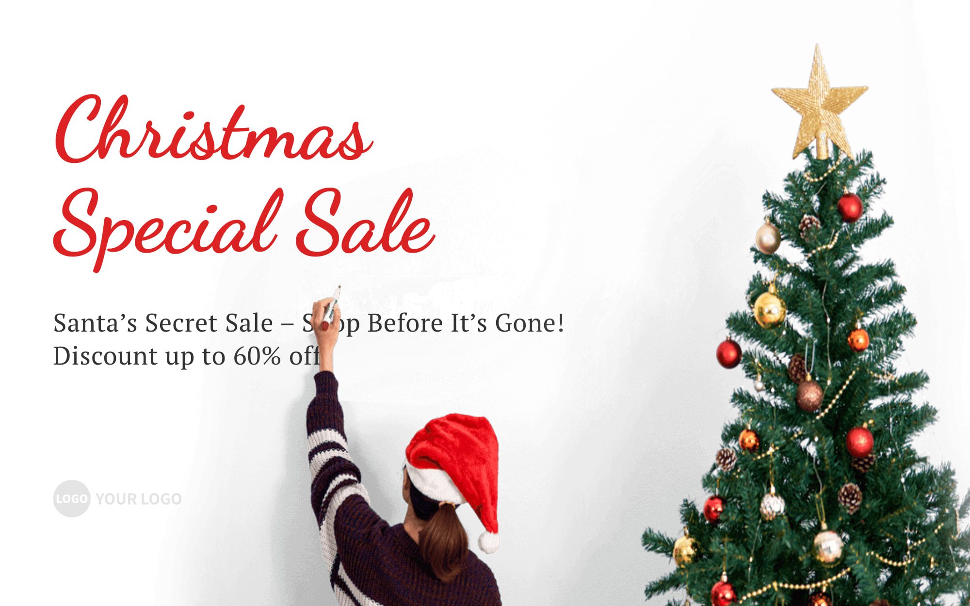 Christmas sale holiday sale facebook cover