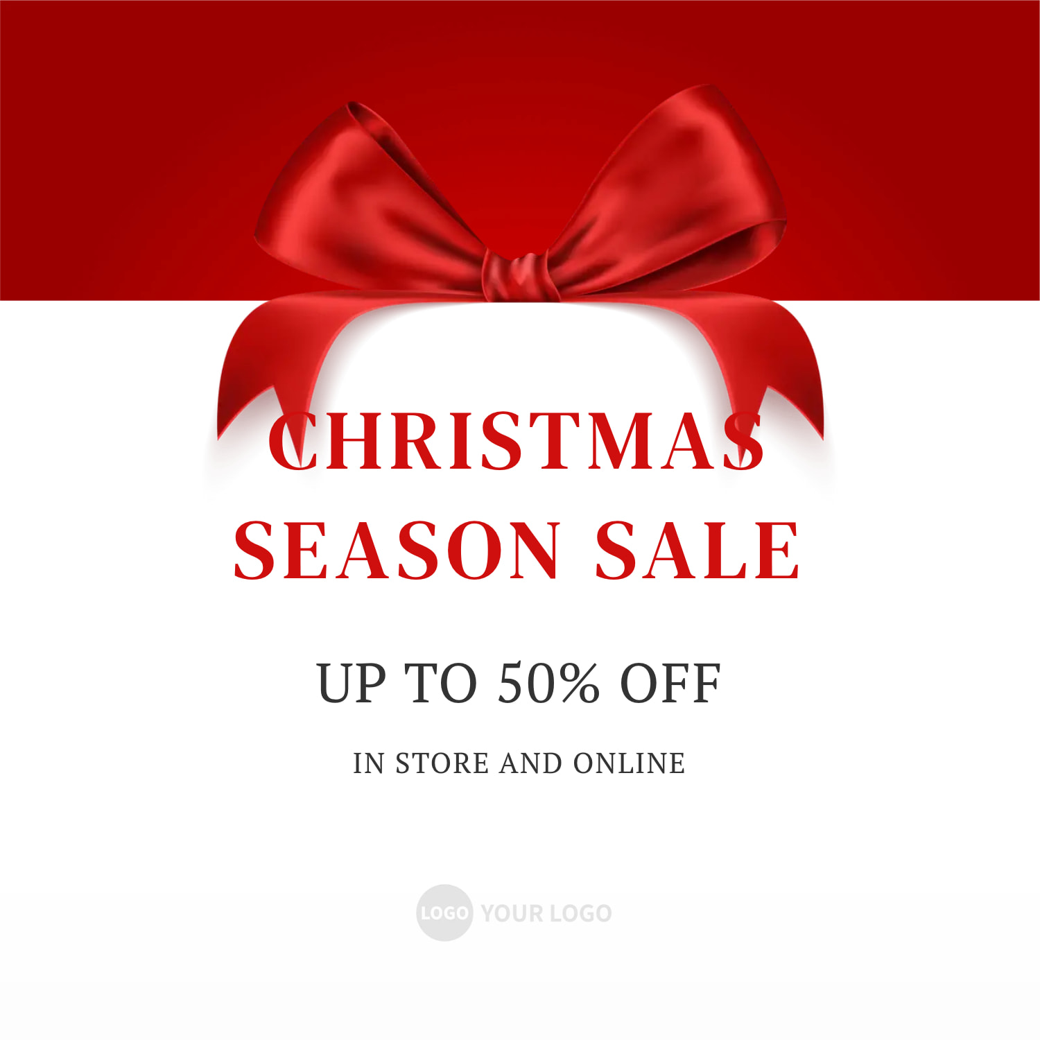 Christmas holiday promotion instagram poster