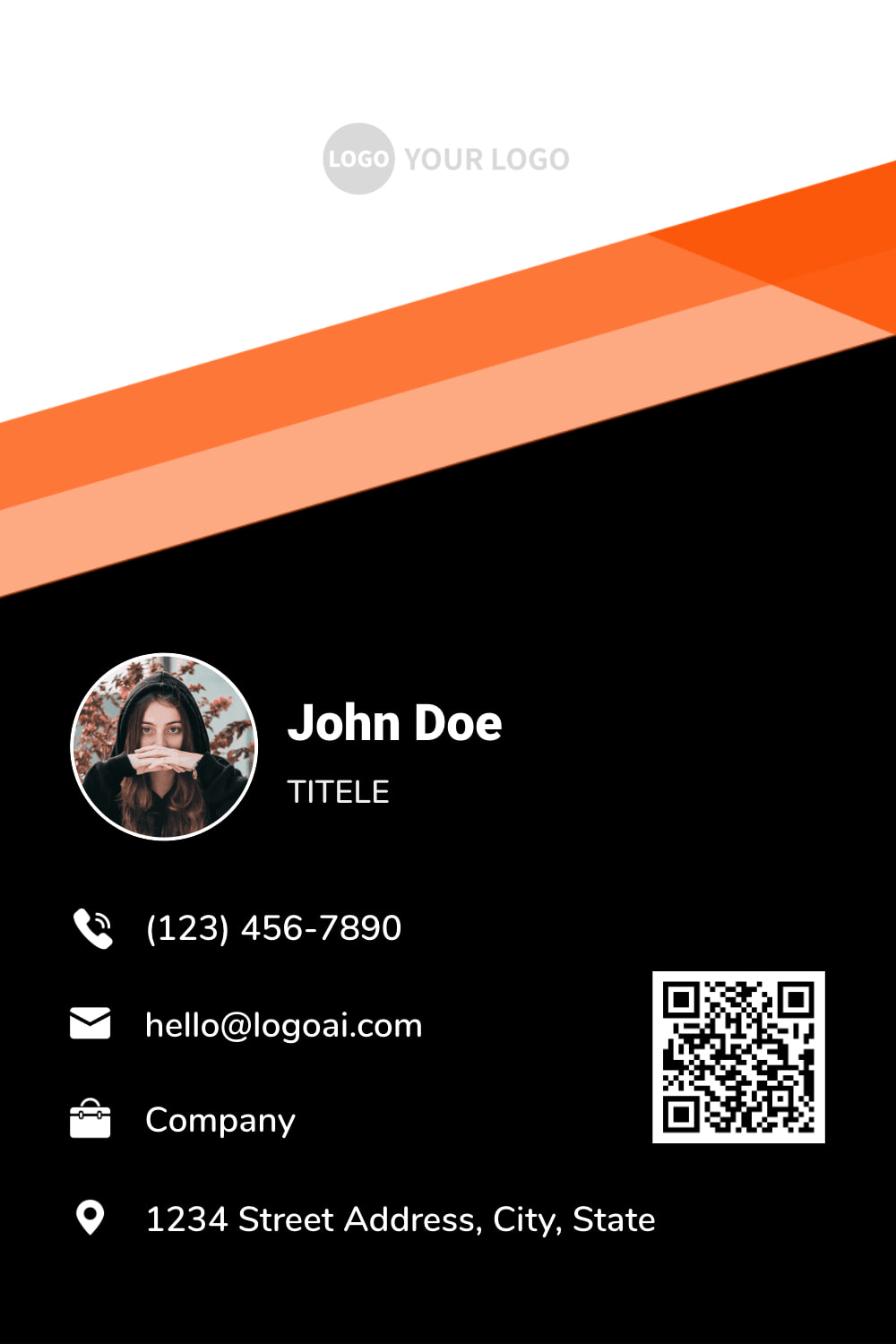 Simple business style electronic business card