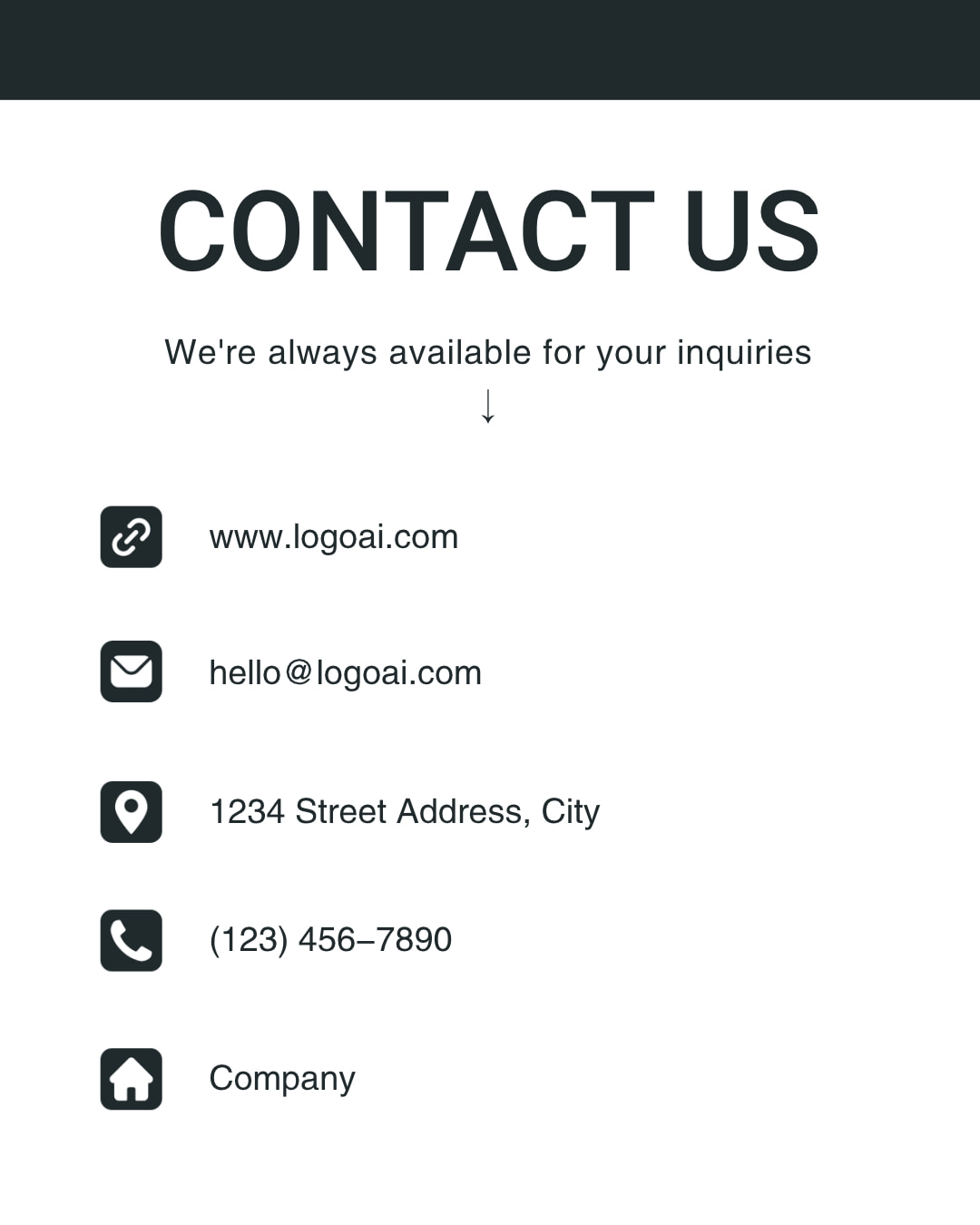 Minimalist Contact Us Instagram Post Design