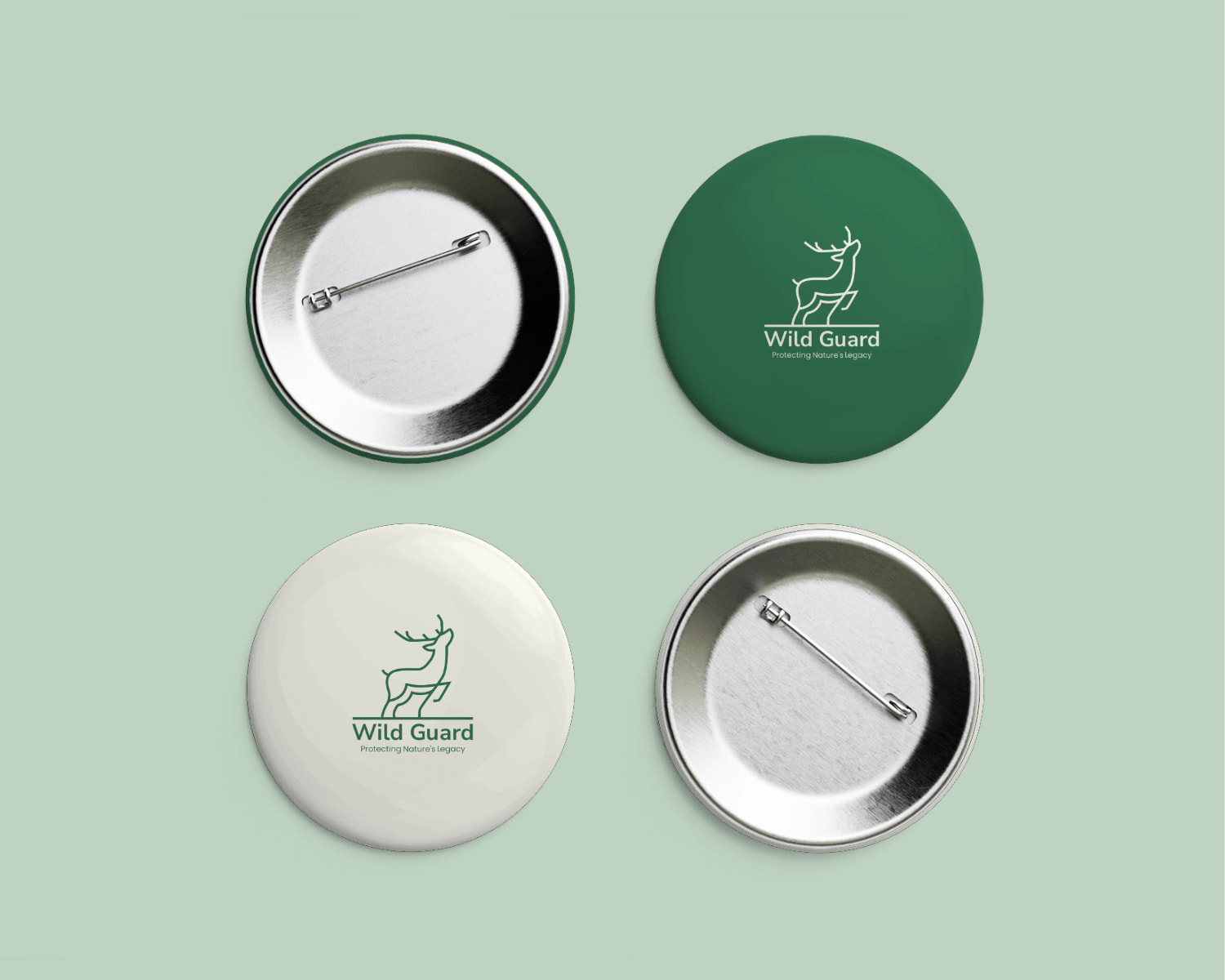 Two-color round badge logo mockup (1747229352) - AiDesign